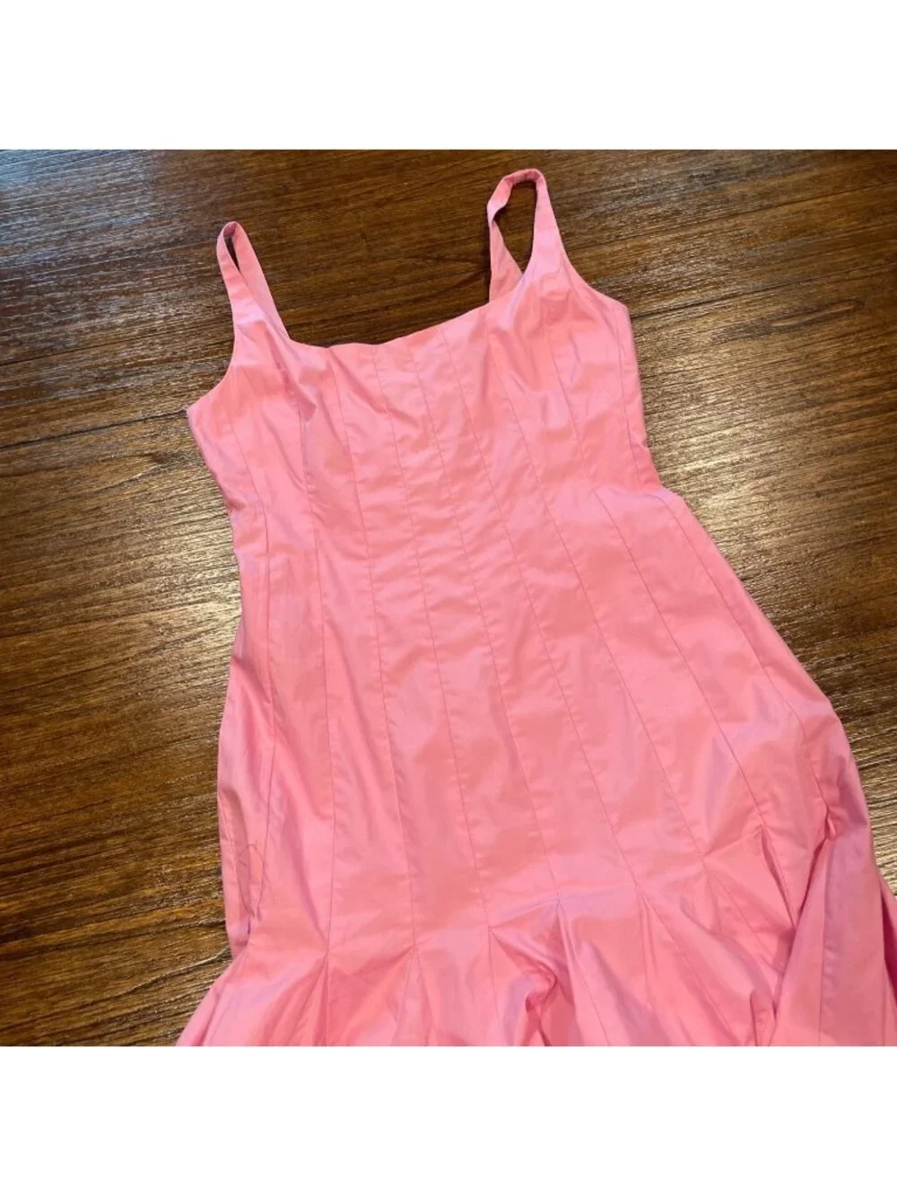 NWT J.Crew Collection Drop-Waist Dress Sz 2 Pink Cotton Poplin Midi Sleeveless